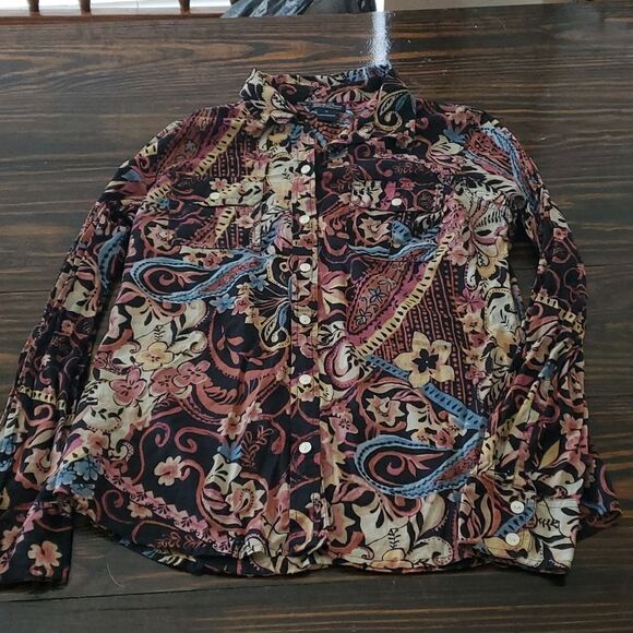 LUCKY BRAND BUTTON UP LIGHTWEIGHT  LONG SLEEVE SHIRT M - Picture 1 of 7